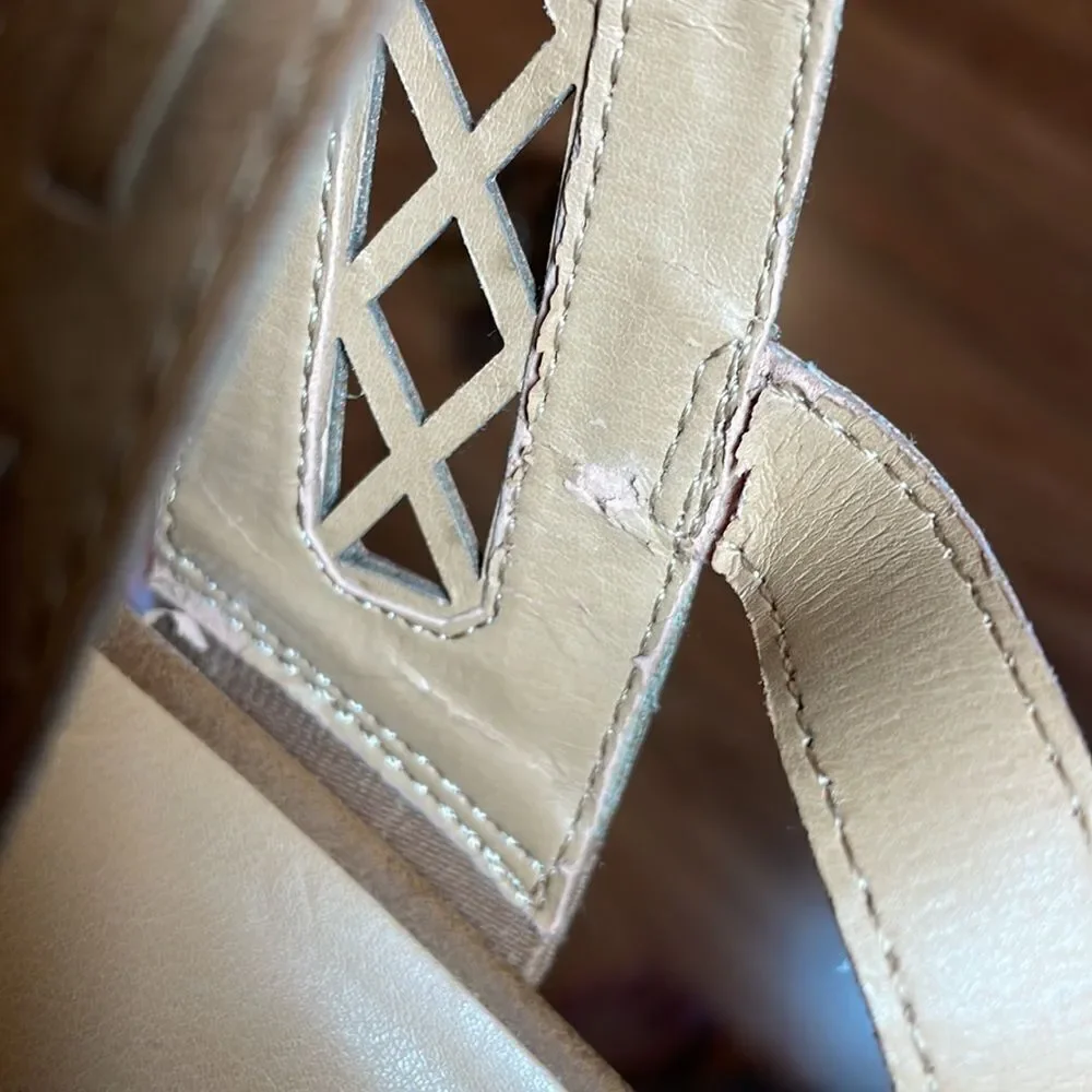 Tommy Hilfiger Heels Sandals, Wedge, Brown, Tan, 9.5